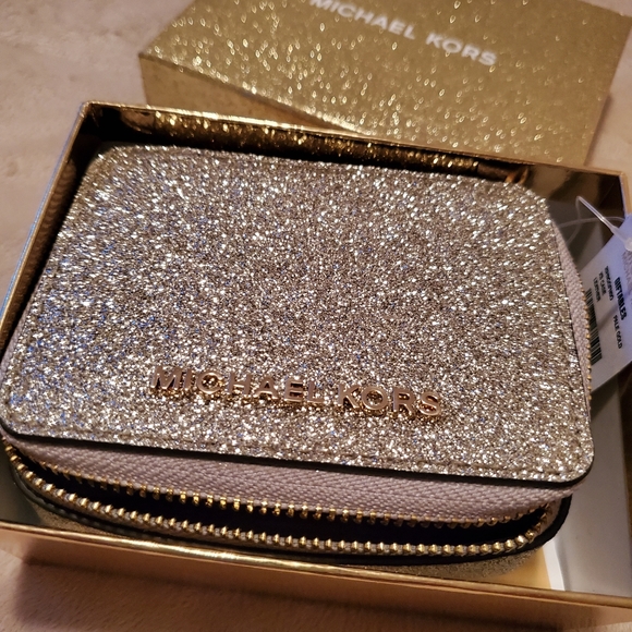 Michael Kors Accessories Michael Kors Pill Box Glittering Silver Poshmark